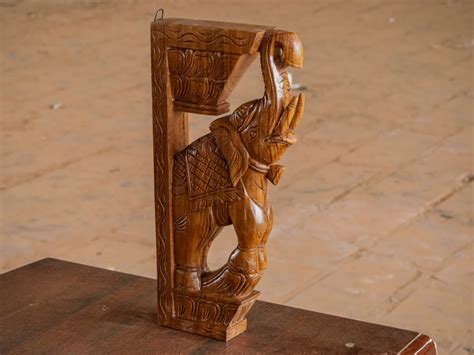 Solid teak elephant dance Door bracket