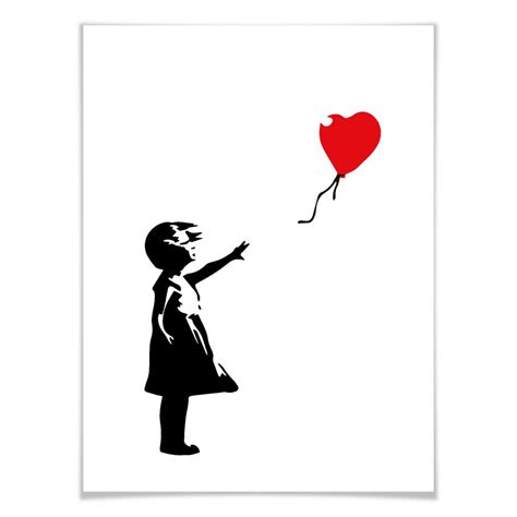 Poster Banksy - Girl with the red balloon | wall-art.de