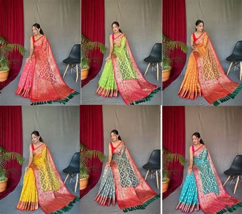 Aakriti Designer Fancy Organza Saree Collection