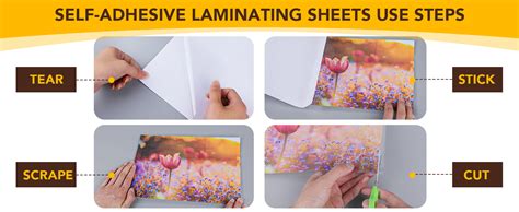 Amazon.com : RowinsyDD 25 Pack Self Adhesive Laminating Sheets, 9 X 12 ...