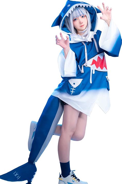 NSPSTT Hololive Gawr Gura Cosplay Costume ENG Shark India | Ubuy