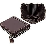 Dahsha 10 Slot Leather Zipper Credit Card Holder Wallet for Men and ...