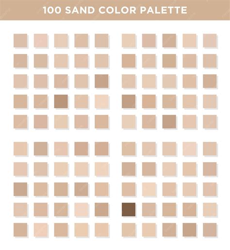 Premium Vector | 100 sand color palette or color scheme