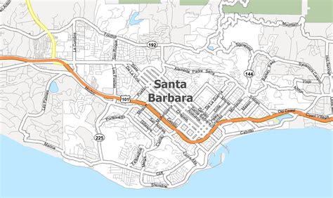 Printable Map Of Santa Barbara