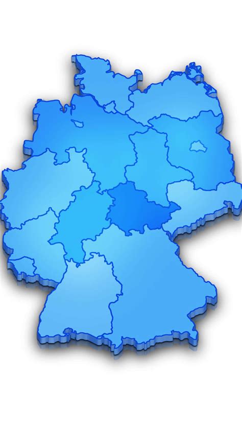 Download Blue Federal States Of Germany Map Background | Wallpapers.com
