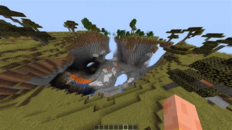 Hello, me and my mate found this large cave formation in our Creative ...