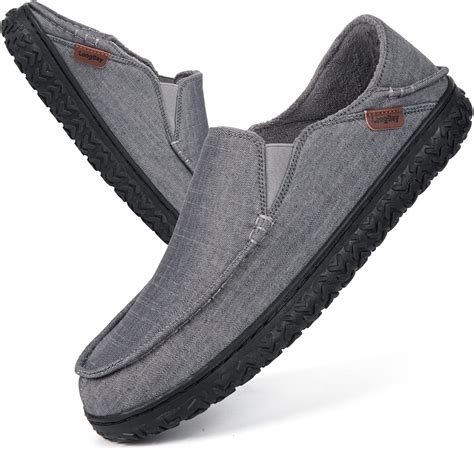 Amazon.com | LongBay Men's Moccasin Slippers Cozy Breathable Memory ...