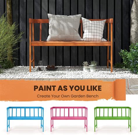 Tangkula Outdoor Eucalyptus Wood Bench, 2-Person India | Ubuy