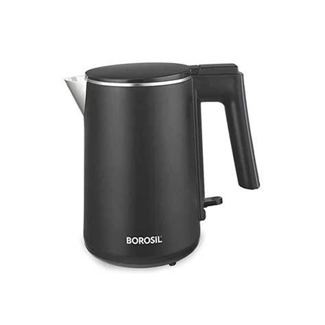 Borosil Cooltouch Stainless Steel Electric Kettle | 1 L | Black ...