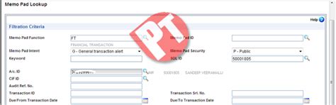 Procedure to create MEMO PAD in DOP Finacle
