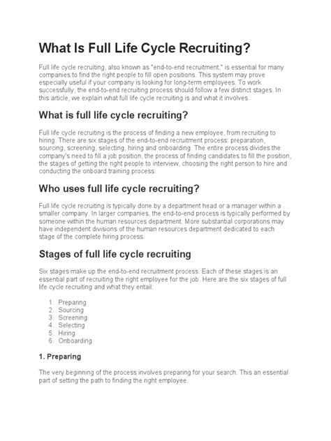 Image result for Recruitment Life Cycle Process