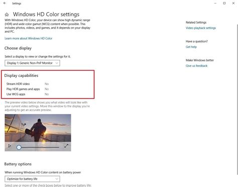 Image result for Windows HD Color Settings