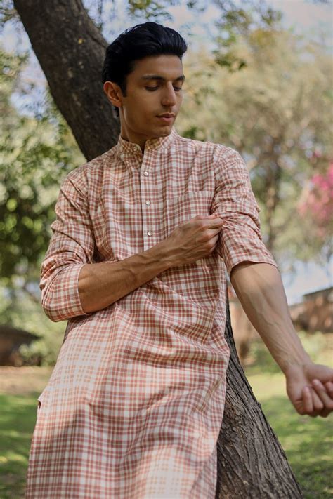 Arka Cotton Checked Long Kurta – Rangsutra