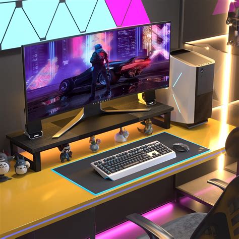 Buy YAOHUOO Dual Monitor Stand Riser, 39Inch Large Monitor Stands for 2 ...