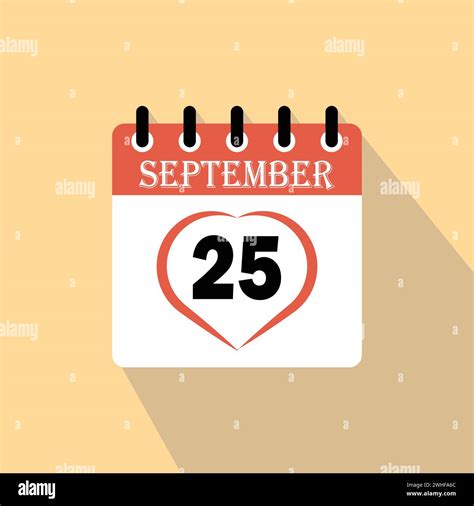 Icon calendar day - 25 September. 25 days of the month, vector ...