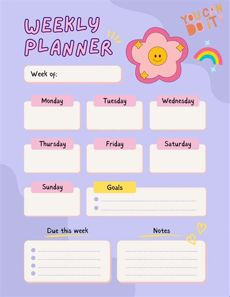 Weekly Planner Example 的图像结果