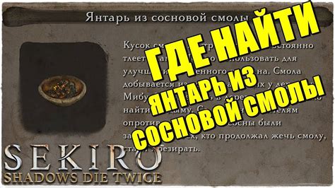 Sekiro: Shadows Die Twice📿ГДЕ НАЙТИ ЯНТАРЬ ИЗ СОСНОВОЙ СМОЛЫ?! HOW TO ...