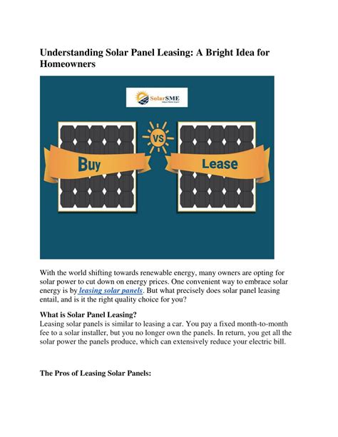 PPT - Understanding Solar Panel Leasing PowerPoint Presentation, free ...