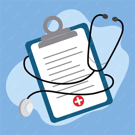 Premium Vector | Medical history wrapped on a stethoscope vector illustration - medical art