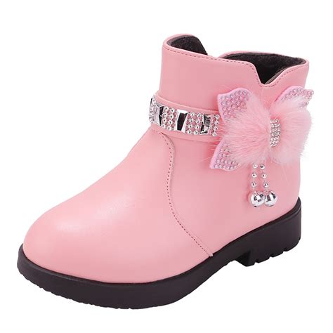 Girls Boots Size 3 Girl Boots Children Shoes Thick Heel Short Boots ...