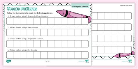 Create a Pattern Following Specific Criteria