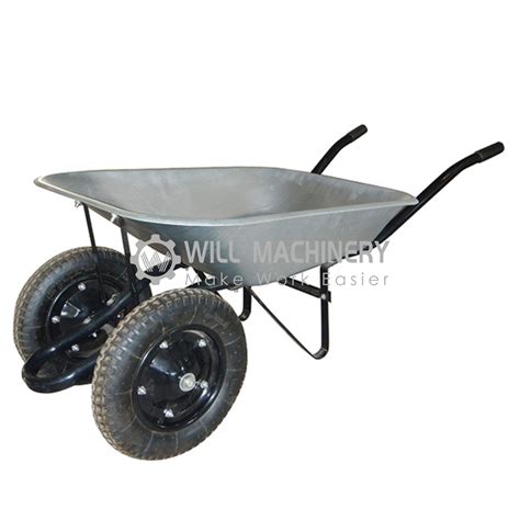 Two Wheel Galvanized Wheelbarrow 65 Ltr/120kg - Will Machinery