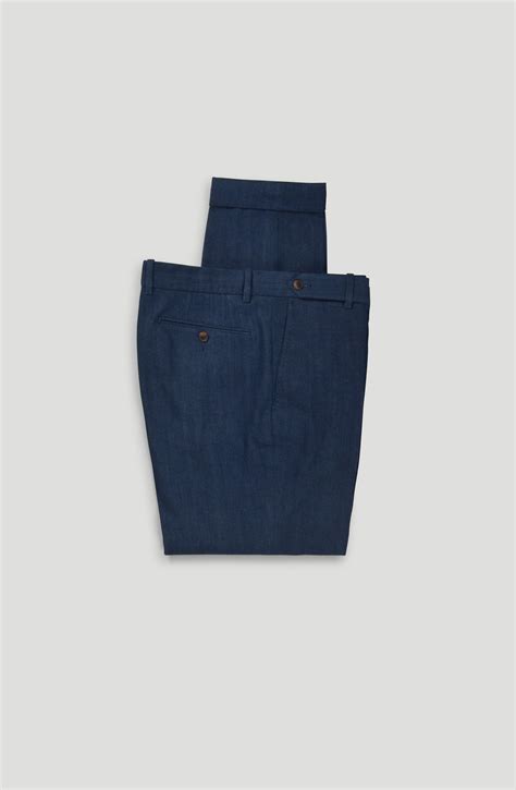 Eudaemon Worko Trouser For Men Ocean Blue |100% cotton denim