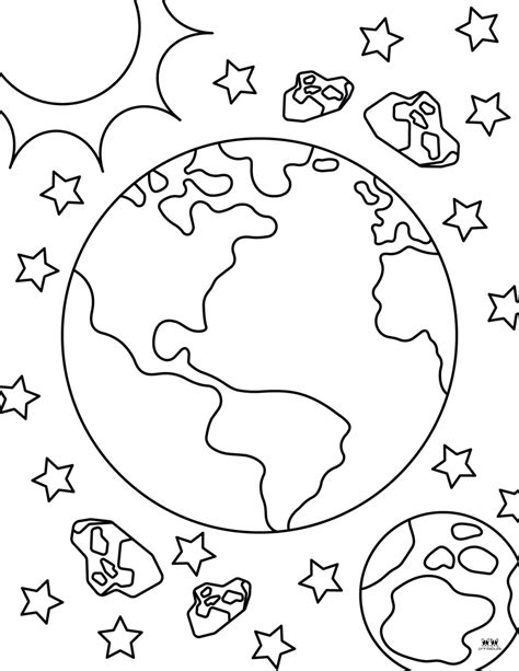 Earth Coloring Pages Free Printable