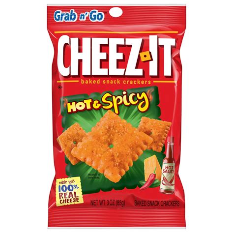 Cheez-It Grab N' Go Hot & Spicy Baked Snack Cheese Crackers - Shop ...
