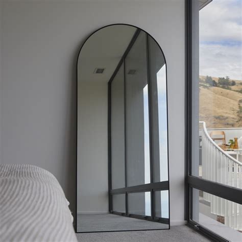 Arch Floor Mirror - Black
