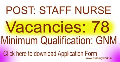 78 Staff Nurses Recruitment