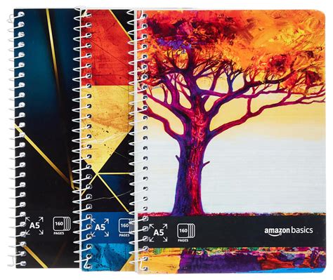 amazon basics Metal Spiral Notebooks A5 Size 160 Sheet | High Bright ...
