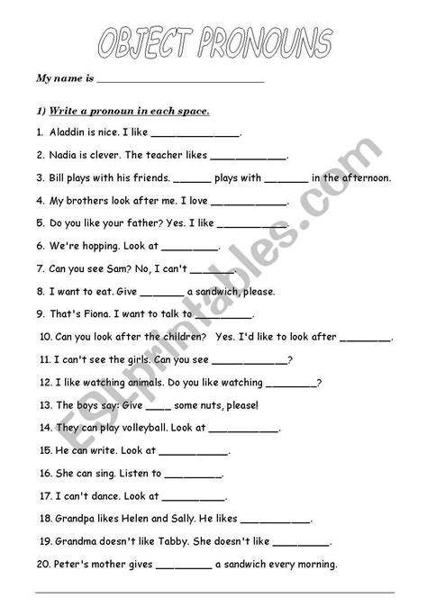 Image result for Object Use Worksheet