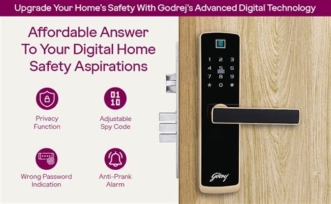 Godrej Smart Lock I Catus Touch Plus I Digital Lock for Wooden Door I 4 ...