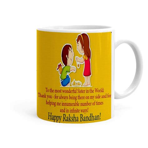 Buy Khakee Rakhi/Rakshabandhan Gift Theme Coffee Mug for Brother Sister ...