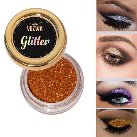 Vozwa Holographic Loose Eye Shadow Makeup Golden Glitter