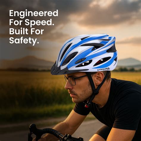 Strauss Adjustable Cycling Helmet with Detachable Visor | Light Weight ...