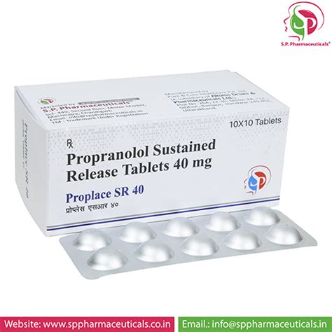 PROPLACE-SR 40 Tablets SP Pharmaceuticals