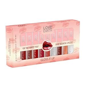 Buy Love Earth Liquid Lip Gloss Pack Of 9 For Soft & Dewy Lips Enriched ...