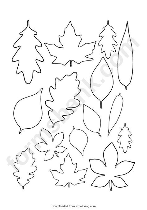 Paper Leaf Templates printable pdf download