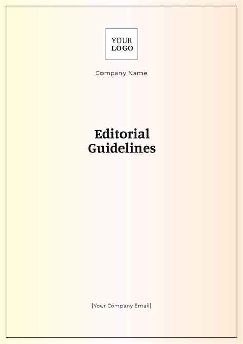 Free Editorial Guidelines Template to Edit Online