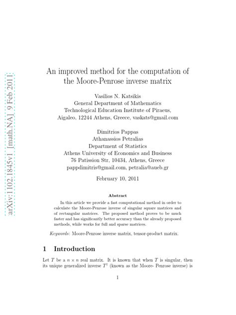 Image result for Moore-Penrose Inverse Example