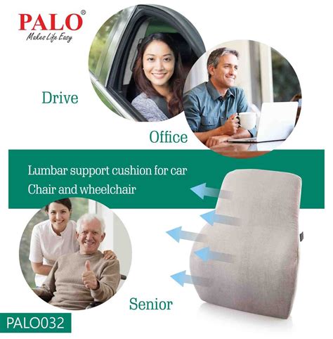 PALO032 PALO Orthopedic Ergonomic Long Back Support with Memory Foam ...