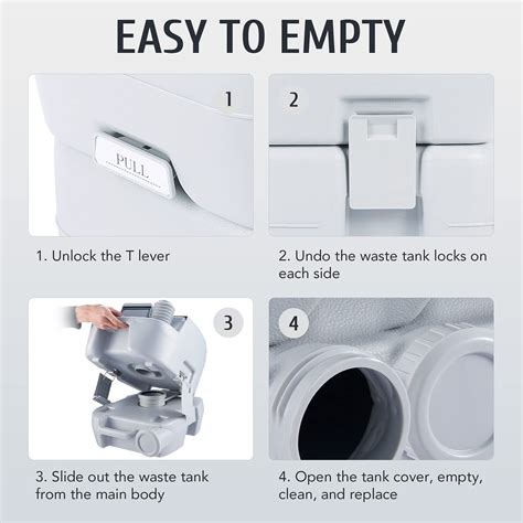 Buy CO-Z 20L Portable Travel Toilet 150KG/330LBS Weight Capacity ...