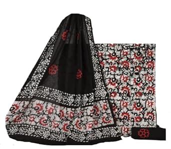 Buy NISHIRE Women's Printed Batik Cotton Suit Dress Materiel ...