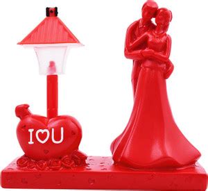 ARCHIES Love Couple Showpiece with Crystal Glass Lobe and LED Light ...