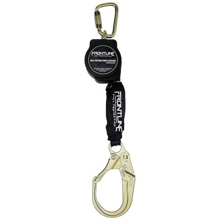 Frontline Aramid Fiber Web Single Leg 12 ft SRL with Steel Rebar Hook ...