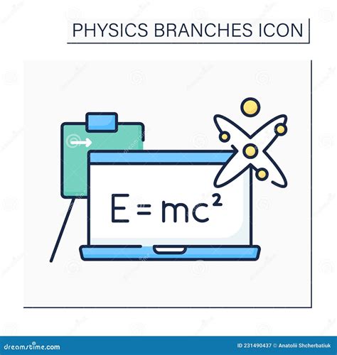 Modern physics color icon stock vector. Illustration of learning - 231490437