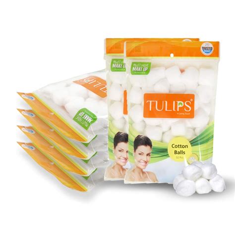 Tulips 50 White Cotton Balls In A Ziplock Bag (Pack Of 6) : Amazon.in ...