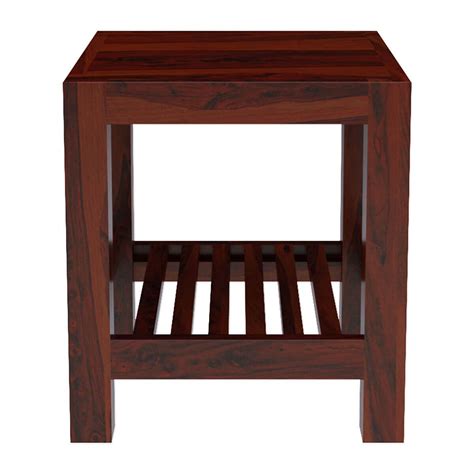 Sheesham Wood Bedside End Table in Mahogany Finish – Buy Solid Sheesham ...